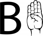 asl sign language letter b