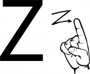 asl sign language letter z