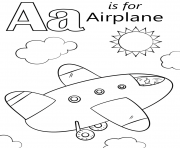 letter a is for airplane