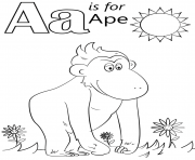 letter a is for ape