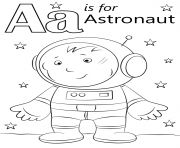 letter a is for astronaut