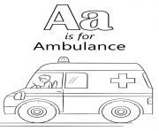 letter a is for ambulance