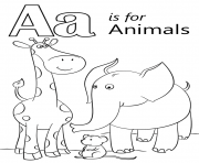 letter a is for animals