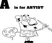 letter a is for artist