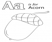 letter a is for acorn