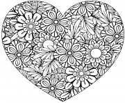 heart with floral pattern valentines day adult