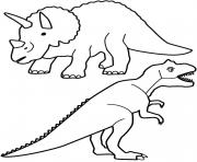 Tyrannosaurus and triceratops