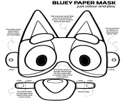 Bluey Paper Mask Colour and Play