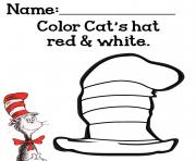 Cat Hat Color Cats Red White