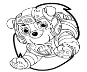 Printable Mighty Pups Rubble Bulldog coloring pages