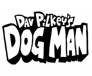Printable Dav Pilkeys Dog Man Logo coloring pages