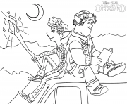 Printable Onward on the car coloring pages
