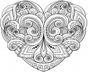 heart floral mandala zentangle beautiful