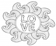 love circle mandala heart waves