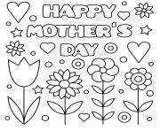 mothers day happy tulips flowers hearts sign