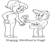 mothers day mother son flower gift