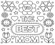 mothers day to the best mom flowers sign