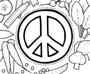 Peace Sign Vegetables