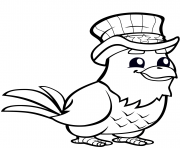 funny eagle with top hat