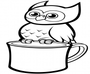 cute owl on a mug