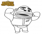 Printable gorilla animal crossing coloring pages