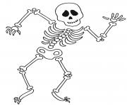 halloween dancing skeleton bones coloring pages