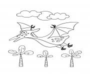 dinosaur cute pterodactyl flying for preschoolers