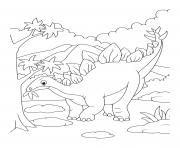 dinosaur stegosaurus eating leaves