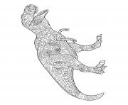 dinosaur tyrannosaurus doodle for adults