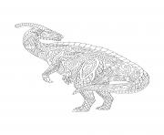 dinosaur parasaurolophus doodle for adults