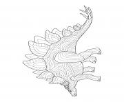 dinosaur stegosaurus doodle for adults