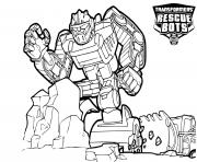 Transformers Rescue Bots Boulder Line Drawing