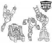 Transformers Rescue Bots Characters Coloring Pages