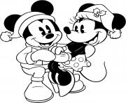 Minnie sitting on Mickey lap
