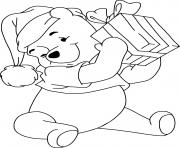 Winnie present coloring pages