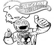 Printable Team Hot Wheels Driver Thumbup coloring pages