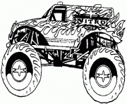 Printable hot wheels 4x4 nitro coloring pages