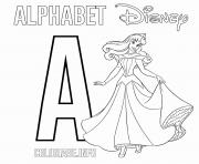 A for Aurora Disney Princess