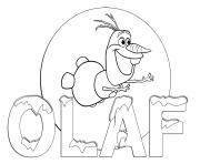 Olaf fly Logo with Snow