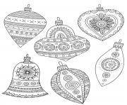 christmas for adults patterned ornaments to color