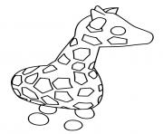 Printable Adopt Me Giraffe coloring pages