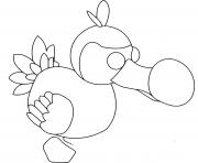 Printable Roblox Adopt Me Dodo coloring pages