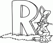 R for rabbit alphabet