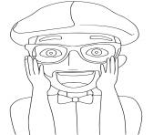 Printable blippi is excited and happy coloring pages