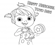 Printable Girl with YoYo coloring pages
