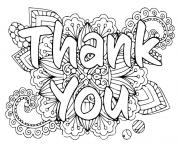 thank you with large floral design