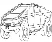 Printable Tesla Cybertruck coloring pages