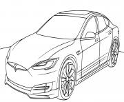Printable tesla model S coloring pages