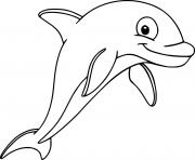 Cartoon Simple Dolphin