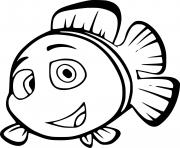 Printable Cartoon Clownfish coloring pages